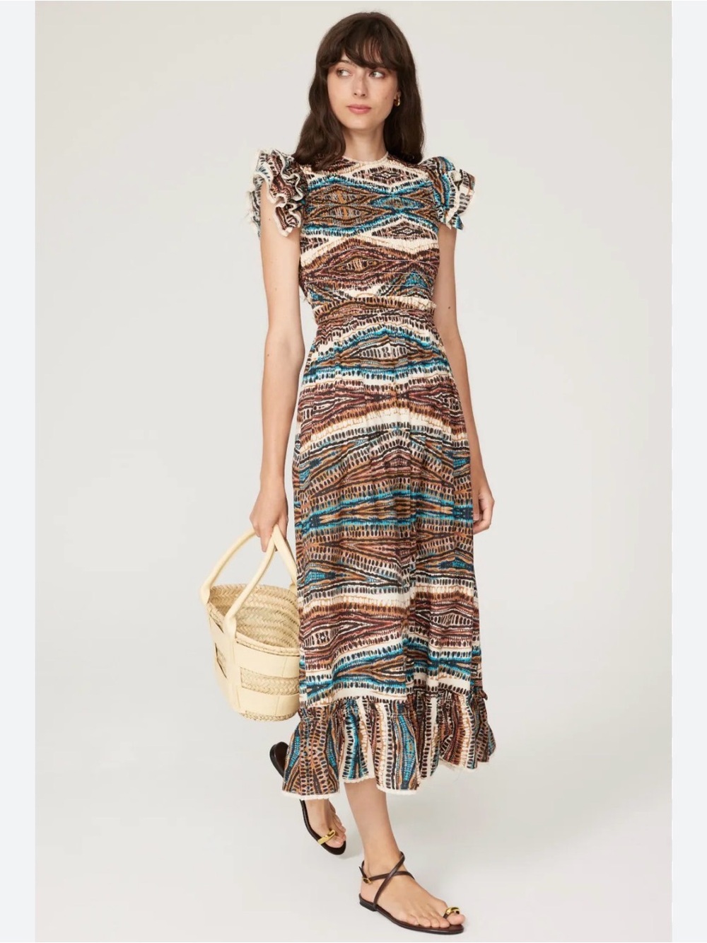 HUNTER BELL Hayward Dress in Zig Zag Print